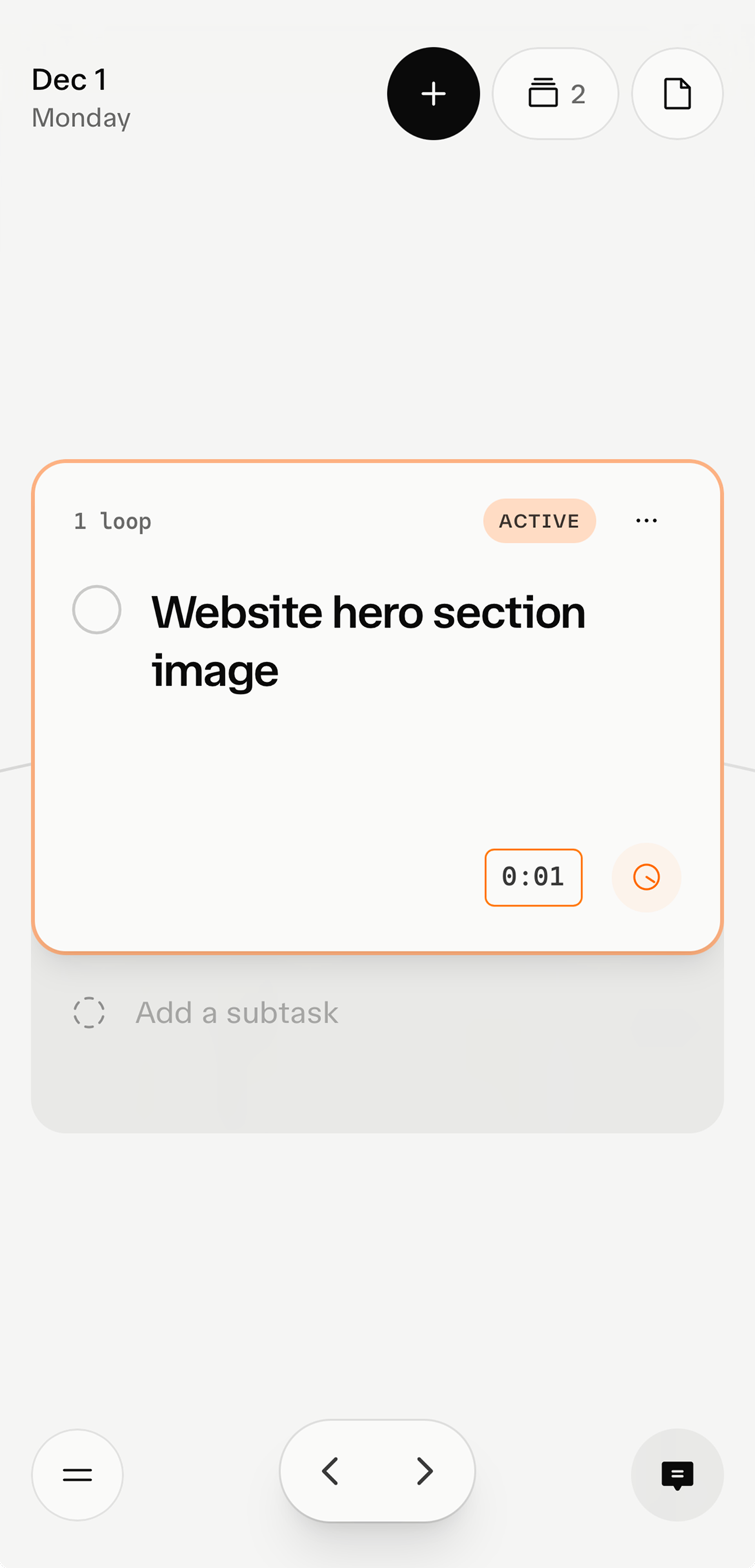 Loop Tasker phone screenshot